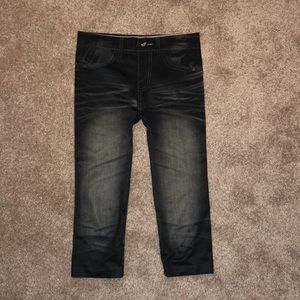 Stretch fake jean Capri small